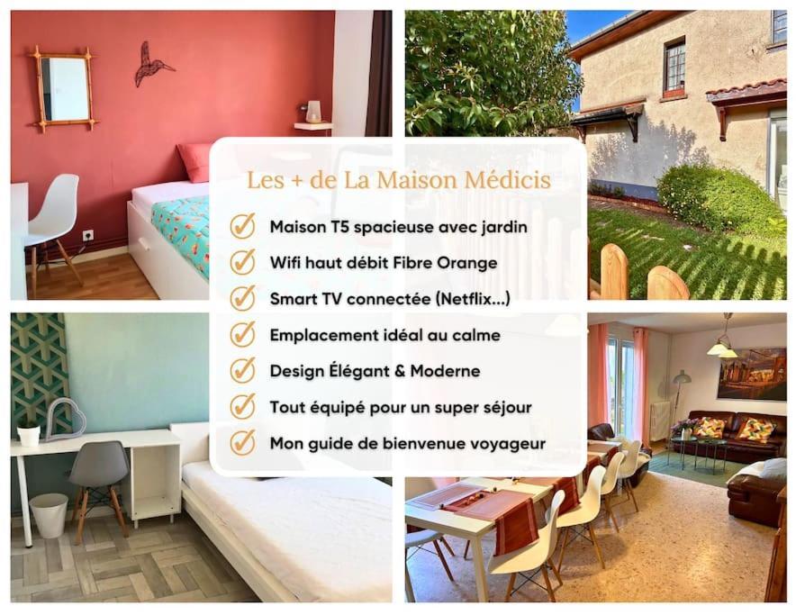 טולוז Maison Medicis - T5 Spacieuse Et Calme En Ville - Emplacement Ideal מראה חיצוני תמונה